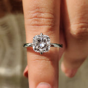 Cushion Diamond Engagement Ring In Solitaire Style