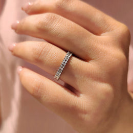 Baguette Diamond Wedding Band In White Gold