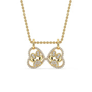 Heart Shaped Diamond Pendant - Yellow Gold