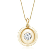 Round Lab-Grown Diamond Men’s Medallion Pendant