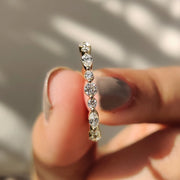 Marquise And Round Wedding Band In Full Eternity Style