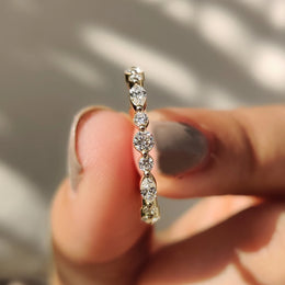 Marquise And Round Wedding Band In Full Eternity Style