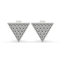 Triangle Earring In White Gold