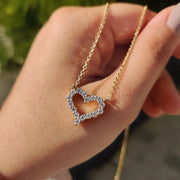 Round Diamond Heart Shaped Pendant