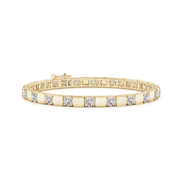 Diamond Square Link Stackable Bracelet