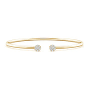 Lab-Grown Diamond Open Flex Floral Bangle