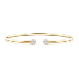 Lab-Grown Diamond Open Flex Floral Bangle