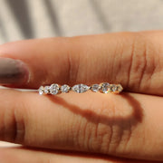 Marquise And Round Wedding Band In Full Eternity Style