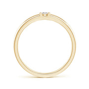 Channel Grooved Diamond Two Stone Wedding Ring