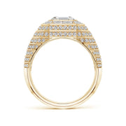 Asscher-Cut Diamond Men's Cocktail Ring