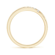 Lab-Grown Channel-Set Slanted Diamond 7-Stone Wedding Ring for Him