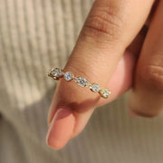 Round Diamond Eternity Band In Milgrain Style