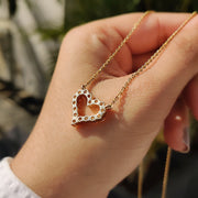 Round Diamond Heart Shaped Pendant
