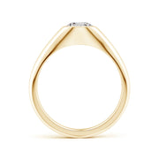 Round Diamond Men’s Signet Ring