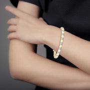 Diamond Square Link Stackable Bracelet