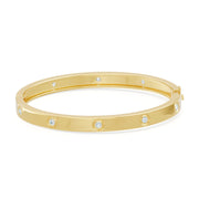 Flush-Set Lab-Grown Diamond Bangle Bracelet