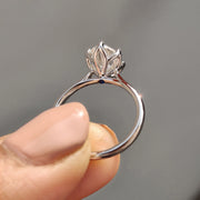 Oval Cut Engagement Ring With Hidden Blue Stone