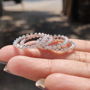 Moissanite Full Eternity Wedding Band Set