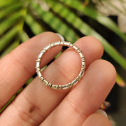 Baguette And Round Diamond Band In Yellow Gold