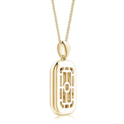 Emerald-Cut Lab-Grown Diamond Men's Tag Pendant