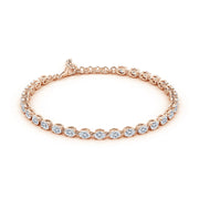 Oval Diamond Tennis Link Bracelet