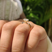 Portuguese Cut Diamond Ring With Tulip Setting
