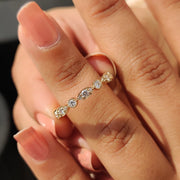 Round Diamond Eternity Band In Milgrain Style