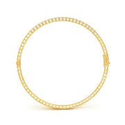 Chic Align Half Diamond Studded Bangle Bracelet