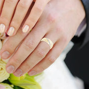 Lab-Grown Channel-Set Slanted Diamond 7-Stone Wedding Ring for Him