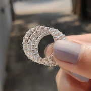 Moissanite Full Eternity Wedding Band Set