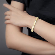 Flush-Set Lab-Grown Diamond Bangle Bracelet