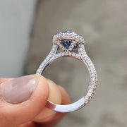 Pear Cut Engagement Ring With Halo Setting