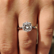 Cushion Diamond Engagement Ring In Solitaire Style