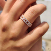 Eternity Round Diamond Rose Gold Band