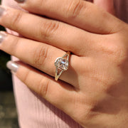 Bezel Set Cushion Old European Cut Diamond Ring