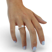 Diamond Solitaire Engagement Ring with Asscher Style