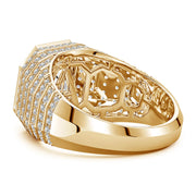 Asscher-Cut Diamond Men's Cocktail Ring