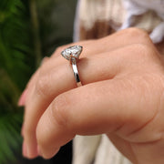 Cushion Diamond Engagement Ring In Solitaire Style