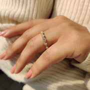 Round Diamond Eternity Band In Milgrain Style