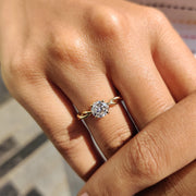 Round Moissanite Twisted Shank Engagement Ring